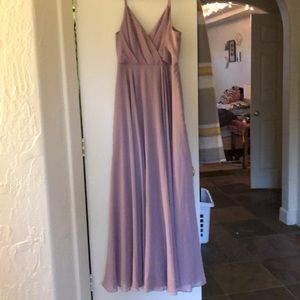 Nordstrom lavender bridesmaid dress.